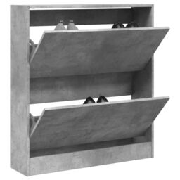 Berkfield Home Shoe Cabinet Concrete Grey 80x21x87.5 cm Engineered Wood
