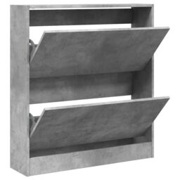 Berkfield Home Shoe Cabinet Concrete Grey 80x21x87.5 cm Engineered Wood - thumbnail 2