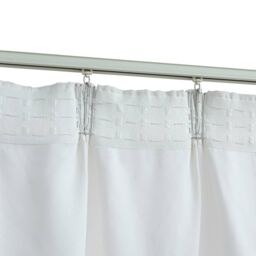 Berkfield Home Blackout Curtains with Hooks 2 pcs Off-White 140x245 cm in White - thumbnail 4