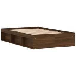 Berkfield Home Bed Frame Brown Oak 120x200 cm - thumbnail 5
