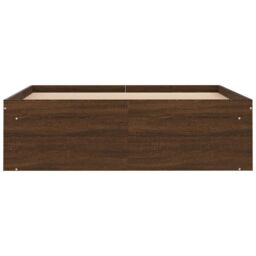 Berkfield Home Bed Frame Brown Oak 120x200 cm - thumbnail 6