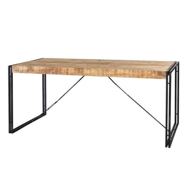 IH Design Franciscan Upcycled Industrial Vintage Mintis Medium Dining Table in Brown - image 1