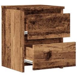Berkfield Home Bedside Cabinet¬†Old Wood 30x30x40 cm Engineered Wood in Brown - Size: 30 x 30 x 40 cm - thumbnail 7