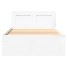 Berkfield Home Bed Frame with Headboard without Mattress White 100x200 cm - thumbnail 5