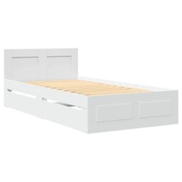 Berkfield Home Bed Frame with Headboard without Mattress White 100x200 cm - thumbnail 3