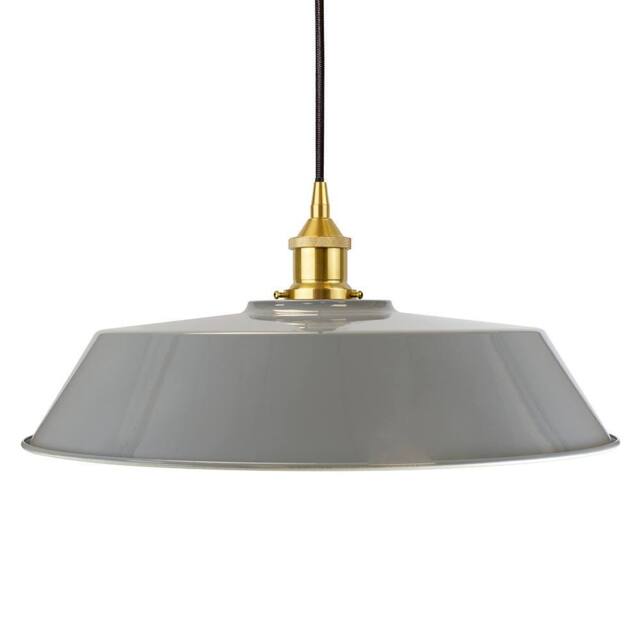SE Home French Grey Large Chancery Pendant Light - Polished Brass - image 1