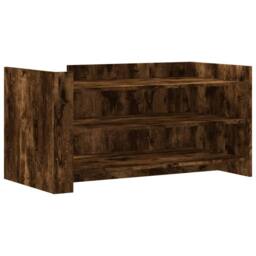 Berkfield Home Durable Coffee Table Smoked Oak 100x50x50 cm Engineered Wood in Brown - Size: 100 x 50 x 50 cm - thumbnail 3