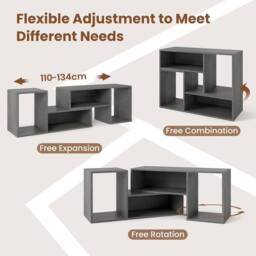 Havendro Grey 2Pcs Modern Minimalist Console TV Entertainment Stand - thumbnail 4