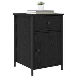 Berkfield Home Gorgeous Bedside Cabinets 2 pcs Black Oak 40x42x60 cm Engineered Wood - Size: 40 x 42 x 60 cm - thumbnail 1