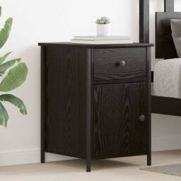 Berkfield Home Gorgeous Bedside Cabinets 2 pcs Black Oak 40x42x60 cm Engineered Wood - Size: 40 x 42 x 60 cm - thumbnail 2