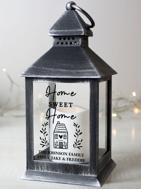 Personalised Memento Company Personalised Home Black Lantern - image 1