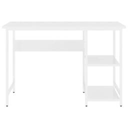 Berkfield Home Modern Computer Desk White 105x55x72 cm MDF & Metal - Size: 105 x 55 x 72 cm - thumbnail 1