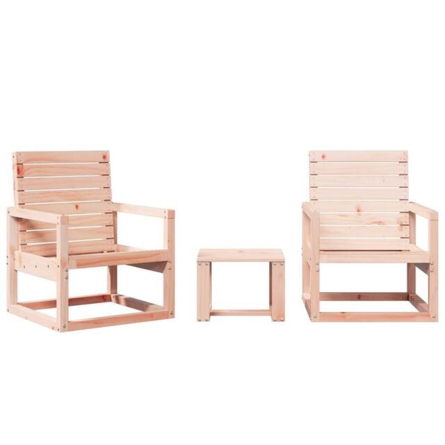 Berkfield Home 3 Piece Garden Lounge Set Solid Wood Douglas in Light Brown - image 1