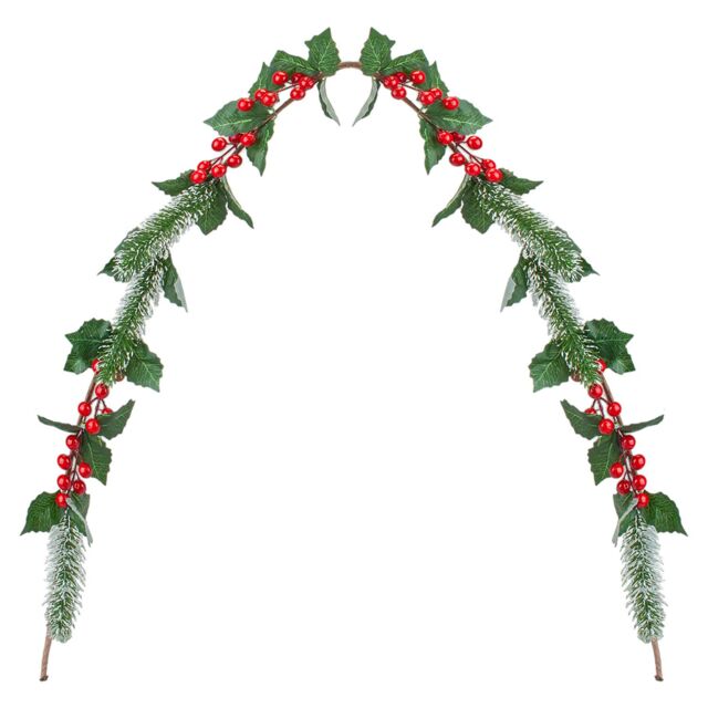 VFM e-Store Christmas Red Berry Pine Holly Garland Decoration X 1 150cm Red, Green - image 1