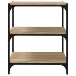 Berkfield Home Book Cabinet Sonoma Oak 60x33x70.5 cm Engineered Wood & Steel in Brown - thumbnail 5