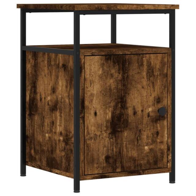 Berkfield Home Durable Bedside Cabinets 2 pcs Smoked Oak 40x42x60 cm Engineered Wood in Brown - Size: 40 x 42 x 60 cm - image 1