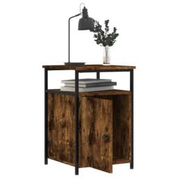 Berkfield Home Durable Bedside Cabinets 2 pcs Smoked Oak 40x42x60 cm Engineered Wood in Brown - Size: 40 x 42 x 60 cm - thumbnail 5