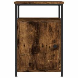 Berkfield Home Durable Bedside Cabinets 2 pcs Smoked Oak 40x42x60 cm Engineered Wood in Brown - Size: 40 x 42 x 60 cm - thumbnail 7