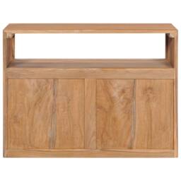 Berkfield Home Sideboard 80x30x60 cm Solid Teak Wood in Brown - Size: 80 x 30 x 60 cm - thumbnail 5