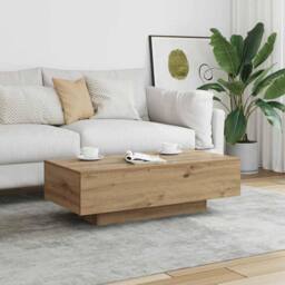 Berkfield Home Decorative Coffee Table Artisan Oak 100x49.5x31 cm Engineered Wood in Brown - thumbnail 1