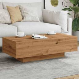 Berkfield Home Decorative Coffee Table Artisan Oak 100x49.5x31 cm Engineered Wood in Brown - thumbnail 4