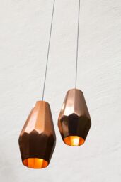 Orsina Aluminum Copper Finish Small Pendant Light, Pendant Light Shade, Easy Installation Ceiling Pendant in Gold - thumbnail 2