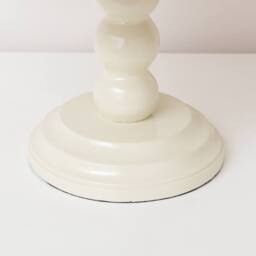 Melody Maison Round Beige & Mango Wood Bobble Detail Cake Display Stand - thumbnail 6