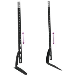 Berkfield Home TV Stands 2 pcs for 37-75 Inch Screen Max VESA 600x400 mm 45kg in Black - thumbnail 6