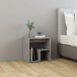 Berkfield Home Bed Cabinets 2 pcs Concrete Grey 40x30x40 cm Engineered Wood - Size: 40 x 30 x 40 cm - thumbnail 6