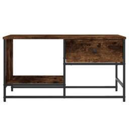 Berkfield Home Coffee Table Smoked Oak 85.5x51x45 cm Engineered Wood in Brown - thumbnail 6