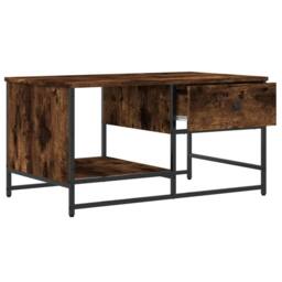 Berkfield Home Coffee Table Smoked Oak 85.5x51x45 cm Engineered Wood in Brown - thumbnail 5