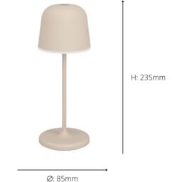 Loops Elegant Modern Sandy Finish LED Table Lamp for Indoor Home Decor in Nude - thumbnail 5