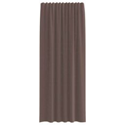 Berkfield Home Voile Curtains with Tab Top 2 pcs Brown - thumbnail 4