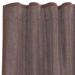 Berkfield Home Voile Curtains with Tab Top 2 pcs Brown - thumbnail 5