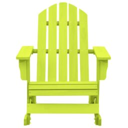 Berkfield Home Garden Adirondack Rocking Chair Solid Fir Wood Green - thumbnail 2