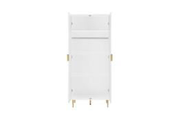 Birlea Zaza White 2 Door Wardrobe Fluted Design Gold Handle - thumbnail 8