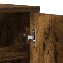 Berkfield Home Shoe Cabinet Smoked Oak 60x35x92 cm Engineered Wood in Brown - Size: 60 x 35 x 92 cm - thumbnail 8