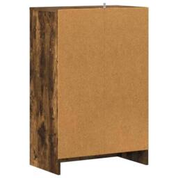 Berkfield Home Shoe Cabinet Smoked Oak 60x35x92 cm Engineered Wood in Brown - Size: 60 x 35 x 92 cm - thumbnail 7