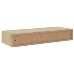 Berkfield Home Wall-mounted Drawer Shelf Oak & White 60x23.5x10cm MDF in Brown - Size: 60x23.5x10 cm - thumbnail 6