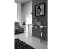 Thats Furniture Crystal Small Stylish Curved Glass Hallway Console Table in Clear - thumbnail 2