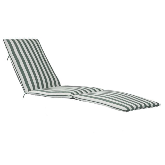 Master Sun Lounger Cushion Green Stripe by Debenhams