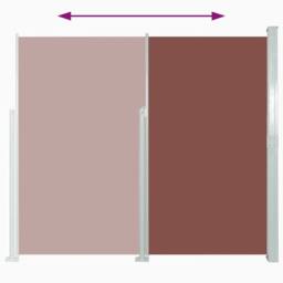 Berkfield Home Retractable Side Awning 140 x 300 cm Brown - thumbnail 6