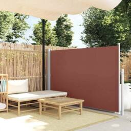 Berkfield Home Retractable Side Awning 140 x 300 cm Brown - thumbnail 1