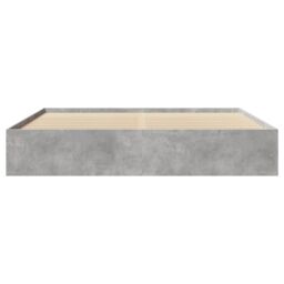 Berkfield Home Bed Frame without Mattress Concrete Grey 200x200cm Engineered Wood - Size: 200x200 cm - thumbnail 5