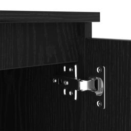 Berkfield Home TV Cabinet with LED Lights - Black Oak, 140x40x35.5 cm, Made from Engineered Wood - Size: 140x40x35.5 cm - thumbnail 9