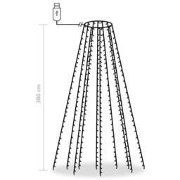 Berkfield Home Bright Christmas Tree Net Lights with 300 LEDs Cold White 300 cm - thumbnail 8