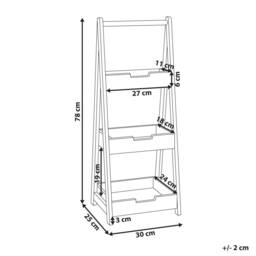 Wyld and Coco 3-Tier Bamboo Bathroom Shelving Unit - Light Brown - thumbnail 4