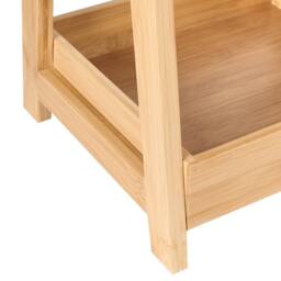 Wyld and Coco 3-Tier Bamboo Bathroom Shelving Unit - Light Brown - thumbnail 6