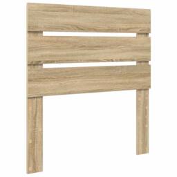 Berkfield Home Bed Frame with Headboard Sonoma Oak 75 x 190 cm Solid Pine Wood in Brown - thumbnail 6