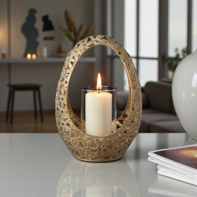 Garden Greatness Grand Floral Cut Out Candle Holder - Size: 1 Pack - image 1